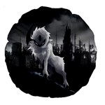 Wolf Large 18  Premium Round Cushion 