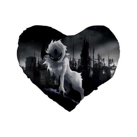 Wolf Standard 16  Premium Heart Shape Cushion  from ArtsNow.com Front