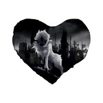 Wolf Standard 16  Premium Heart Shape Cushion 