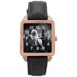 Wolf Rose Gold Leather Watch 