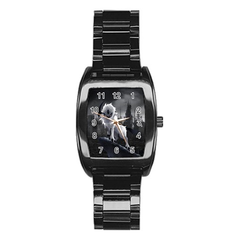 Wolf Stainless Steel Barrel Watch from ArtsNow.com Front