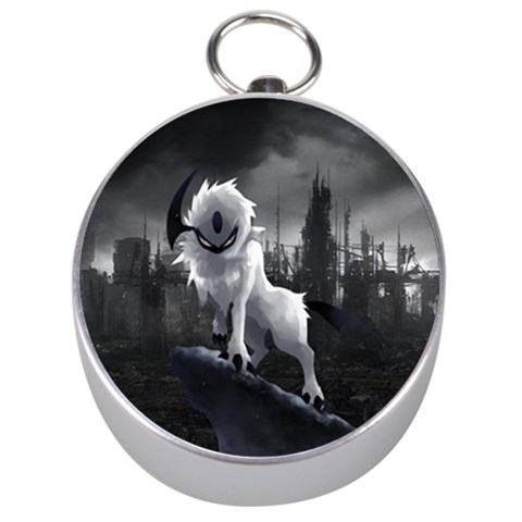 Wolf Silver Compass from ArtsNow.com Front
