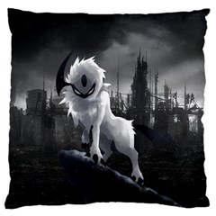 Wolf Large Flano Cushion Case (Two Sides) from ArtsNow.com Front