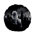 Wolf Standard 15  Premium Flano Round Cushion 