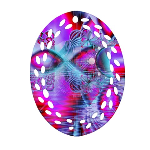Crystal Northern Lights Palace, Abstract Ice  Ornament (Oval Filigree)  from ArtsNow.com Front