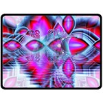 Crystal Northern Lights Palace, Abstract Ice  Double Sided Fleece Blanket (Large) 