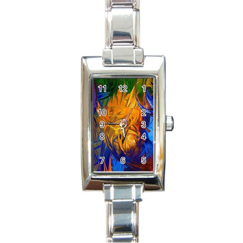 Abstract Paintings Rectangle Italian Charm Watch from ArtsNow.com Front