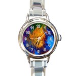 Abstract Paintings Round Italian Charm Watch