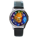 Abstract Paintings Round Metal Watch