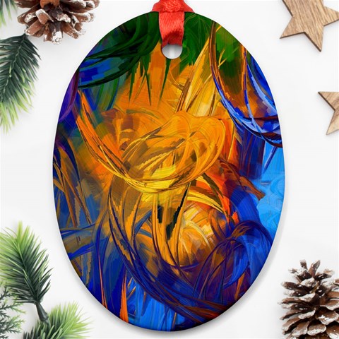 Abstract Paintings Ornament (Oval) from ArtsNow.com Front