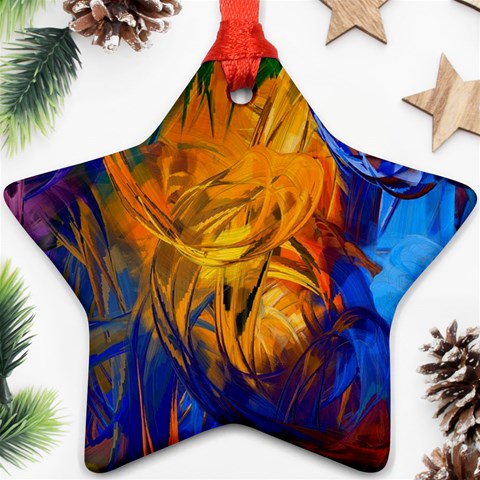 Abstract Paintings Ornament (Star) from ArtsNow.com Front