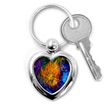Abstract Paintings Key Chain (Heart)
