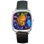 Abstract Paintings Square Metal Watch