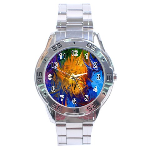 Abstract Paintings Stainless Steel Analogue Watch from ArtsNow.com Front