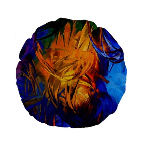 Abstract Paintings Standard 15  Premium Round Cushion  from ArtsNow.com Back