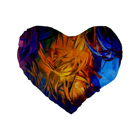 Abstract Paintings Standard 16  Premium Heart Shape Cushion  from ArtsNow.com Front