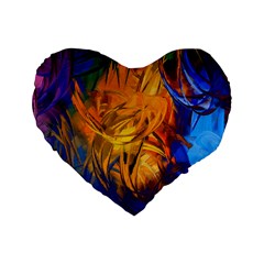 Abstract Paintings Standard 16  Premium Heart Shape Cushion  from ArtsNow.com Front