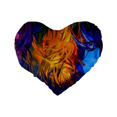 Abstract Paintings Standard 16  Premium Heart Shape Cushion  from ArtsNow.com Back