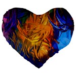 Abstract Paintings Large 19  Premium Heart Shape Cushion