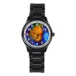 Abstract Paintings Stainless Steel Round Watch