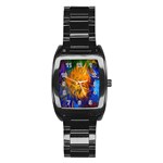Abstract Paintings Stainless Steel Barrel Watch