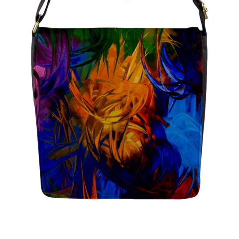 Abstract Paintings Flap Closure Messenger Bag (L) from ArtsNow.com Front