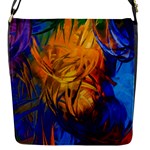 Abstract Paintings Flap Closure Messenger Bag (S)