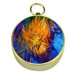 Abstract Paintings Gold Compass