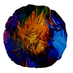 Abstract Paintings Large 18  Premium Flano Round Cushion 
