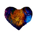 Abstract Paintings Standard 16  Premium Flano Heart Shape Cushion 
