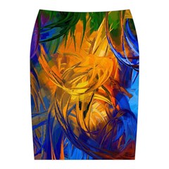 Abstract Paintings Midi Wrap Pencil Skirt from ArtsNow.com Back