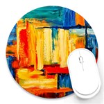 Abstrak Paint Round Mousepad