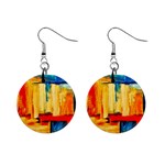 Abstrak Paint 1  Button Earrings