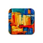 Abstrak Paint Rubber Square Coaster (4 pack)