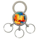 Abstrak Paint 3-Ring Key Chain