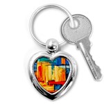 Abstrak Paint Key Chain (Heart)