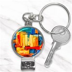 Abstrak Paint Nail Clippers Key Chain