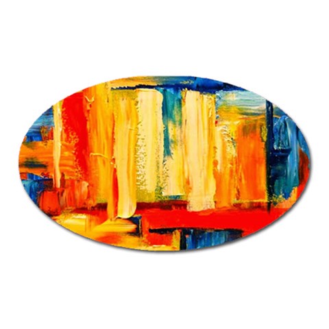 Abstrak Paint Magnet (Oval) from ArtsNow.com Front