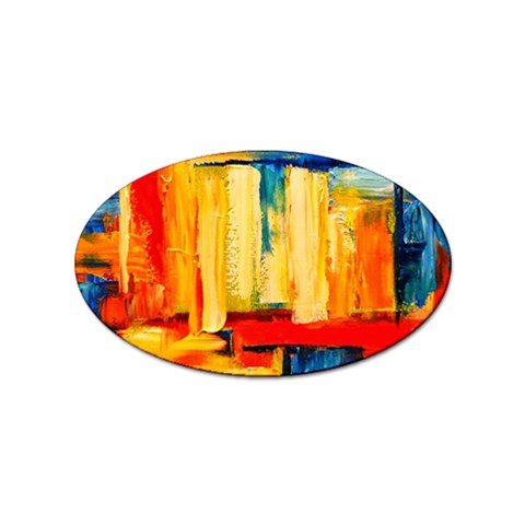 Abstrak Paint Sticker Oval (10 pack) from ArtsNow.com Front