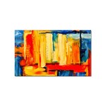 Abstrak Paint Sticker Rectangular (10 pack)