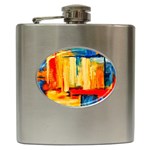 Abstrak Paint Hip Flask (6 oz)