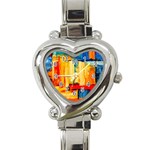 Abstrak Paint Heart Italian Charm Watch