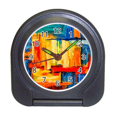 Abstrak Paint Travel Alarm Clock from ArtsNow.com Front