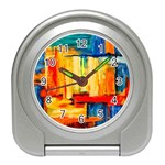 Abstrak Paint Travel Alarm Clock