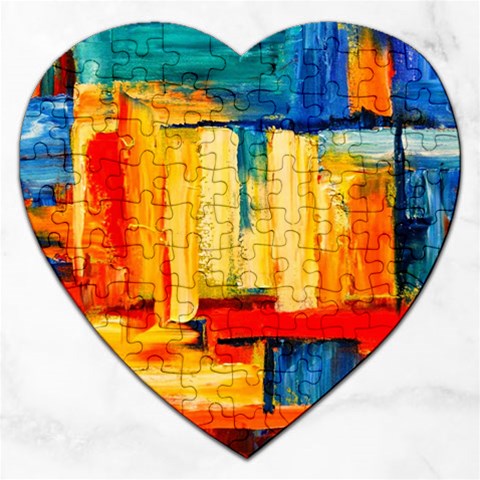 Abstrak Paint Jigsaw Puzzle (Heart) from ArtsNow.com Front