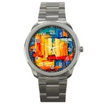 Abstrak Paint Sport Metal Watch