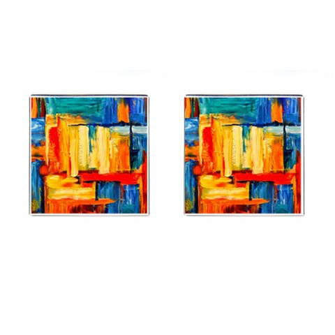 Abstrak Paint Cufflinks (Square) from ArtsNow.com Front(Pair)
