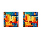 Abstrak Paint Cufflinks (Square)