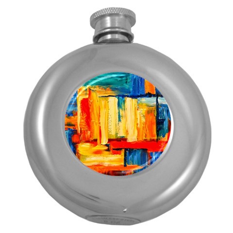 Abstrak Paint Hip Flask (5 oz) from ArtsNow.com Front
