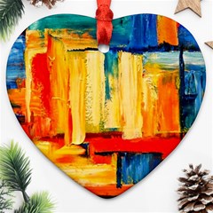 Abstrak Paint Heart Ornament (Two Sides) from ArtsNow.com Front